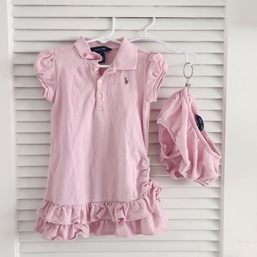 Polo by Ralph Lauren Light Pink Kids Polo Dress Set